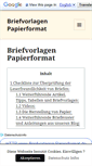 Mobile Screenshot of briefvorlagen-papierformat.de